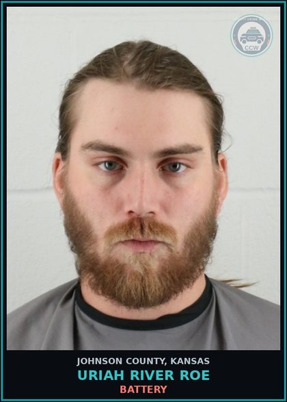 CCW arrest card for URIAH RIVER ROE in Johnson County: BATTERY