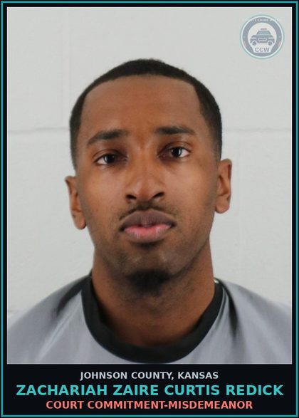 CCW arrest card for ZACHARIAH ZAIRE CURTIS REDICK in Johnson County: COURT COMMITMENT-MISDEMEANOR