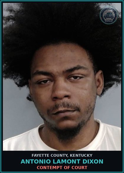 CCW arrest card for ANTONIO LAMONT DIXON in Fayette County: CONTEMPT OF COURT