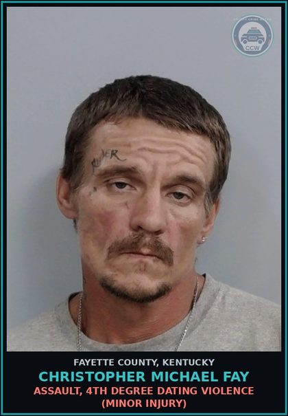 CCW arrest card for CHRISTOPHER MICHAEL FAY in Fayette County: STRANGULATION 1ST DEGREE (DOMESTIC VIOLENCE RELATED)