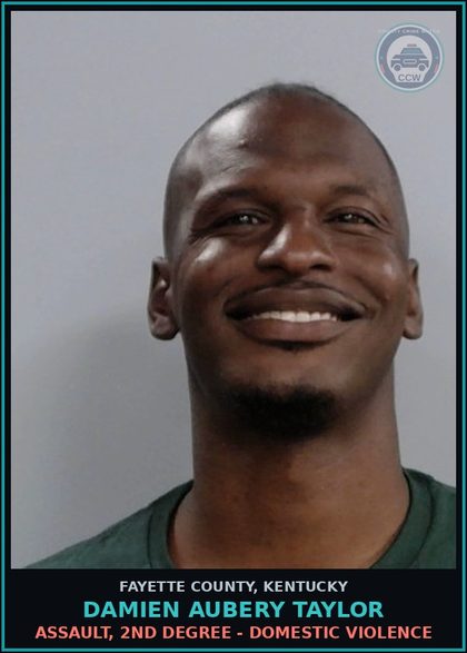 CCW arrest card for DAMIEN AUBERY TAYLOR in Fayette County: ASSAULT, 2ND DEGREE - DOMESTIC VIOLENCE