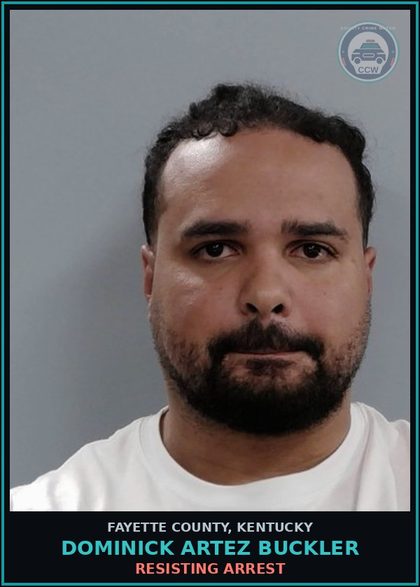 CCW arrest card for DOMINICK ARTEZ BUCKLER in Fayette County: RECKLESS DRIVING