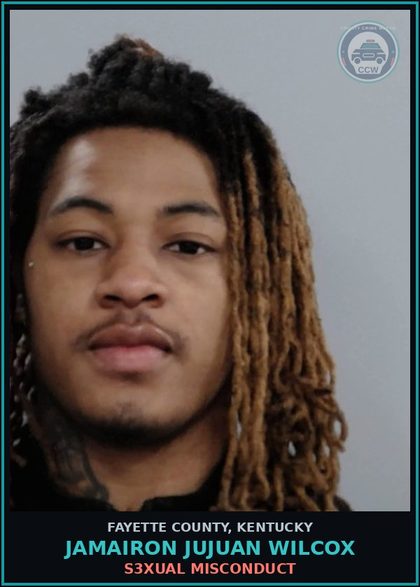 CCW arrest card for JAMAIRON JUJUAN WILCOX in Fayette County: s3xual MISCONDUCT