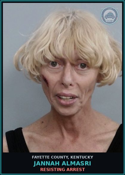 CCW arrest card for JANNAH ALMASRI in Fayette County: TBUT OR DISP SHOPLIFTING