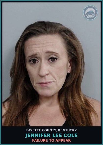 CCW arrest card for JENNIFER LEE COLE in Fayette County: FAILURE TO APPEAR