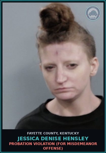 CCW arrest card for JESSICA DENISE HENSLEY in Fayette County: PROBATION VIOLATION (FOR MISDEMEANOR OFFENSE)