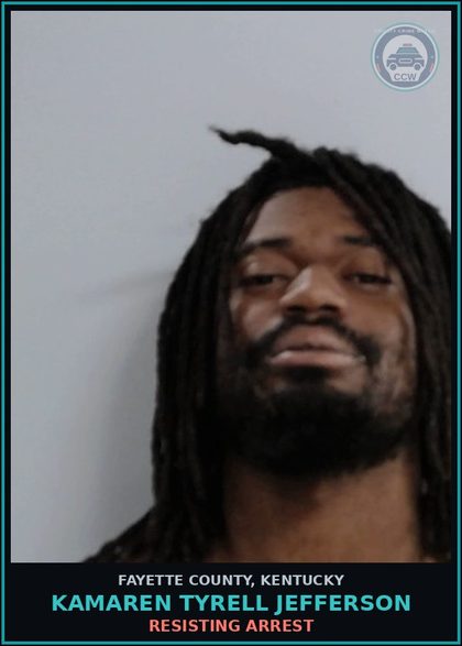 CCW arrest card for KAMAREN TYRELL JEFFERSON in Fayette County: LOCAL CITY ORDINANCE
