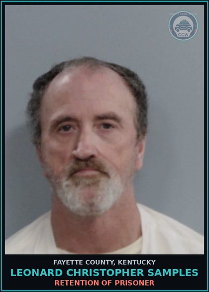 CCW arrest card for LEONARD CHRISTOPHER SAMPLES in Fayette County: RETENTION OF PRISONER