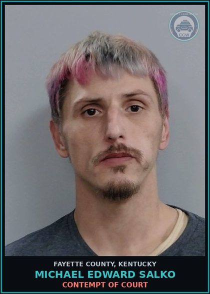 CCW arrest card for MICHAEL EDWARD SALKO in Fayette County: CONTEMPT OF COURT