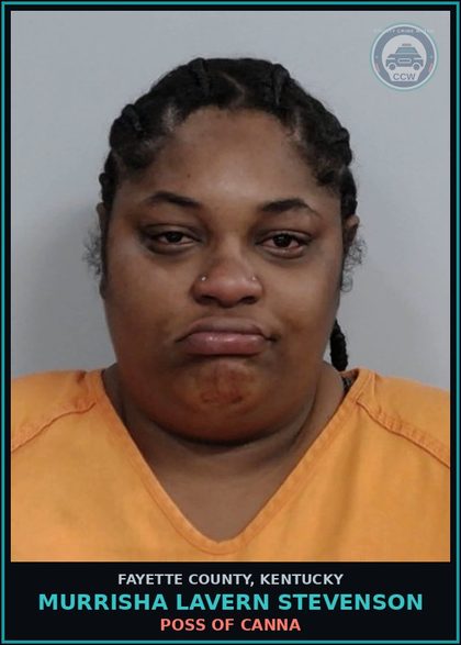 CCW arrest card for MURRISHA LAVERN STEVENSON in Fayette County: POSS OF Canna