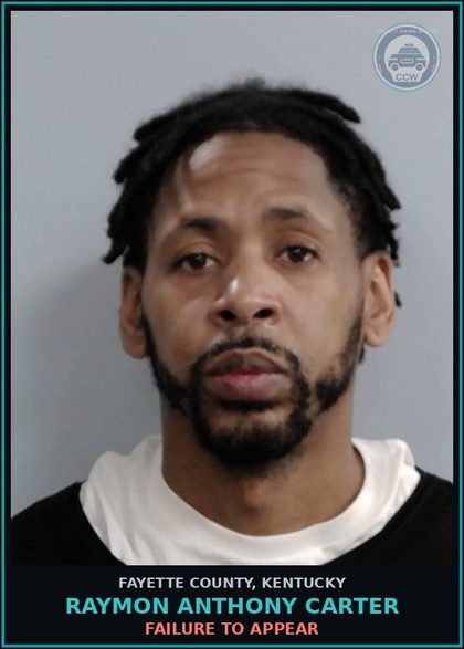CCW arrest card for RAYMON ANTHONY CARTER in Fayette County: FAILURE TO APPEAR