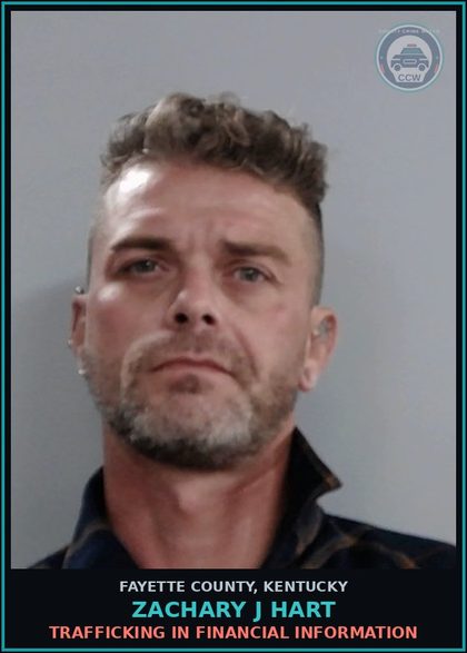 CCW arrest card for ZACHARY J HART in Fayette County: ENGAGING IN ORGANIZED CRIME