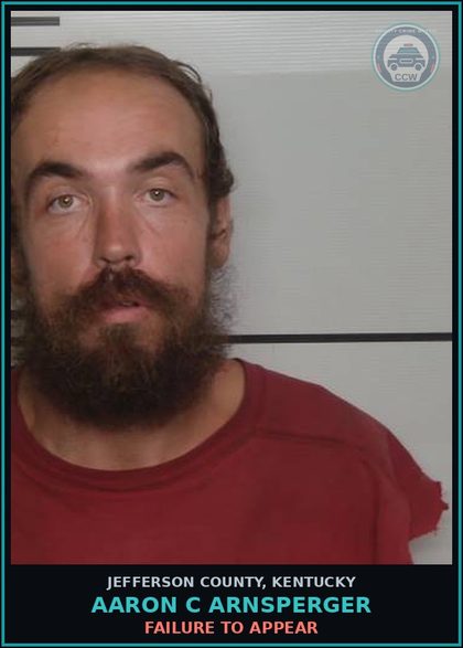 CCW arrest card for Aaron C Arnsperger in Jefferson County: FAILURE TO APPEAR