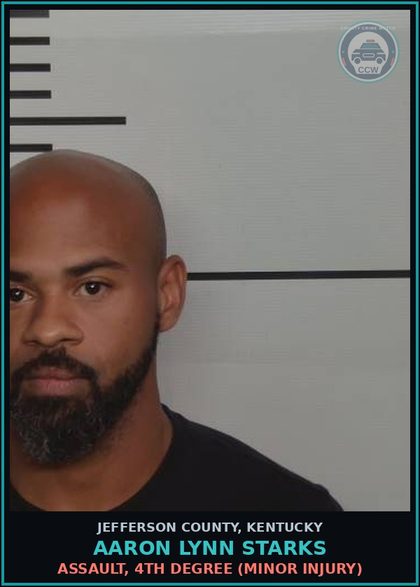 CCW arrest card for Aaron Lynn Starks in Jefferson County: ASSAULT, 4TH DEGREE (MINOR INJURY)