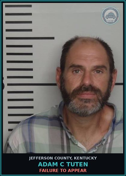 CCW arrest card for Adam C Tuten in Jefferson County: FAILURE TO APPEAR