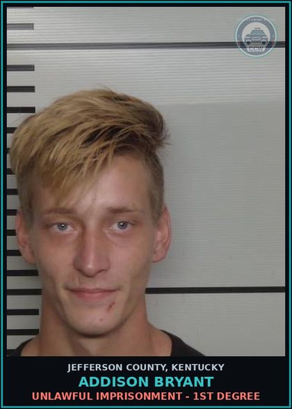 CCW arrest card for Addison Bryant in Jefferson County: UNLAWFUL IMPRISONMENT - 1ST DEGREE