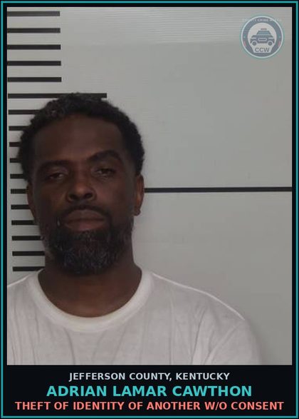 CCW arrest card for Adrian Lamar Cawthon in Jefferson County: FLEEING OR EVADING POLICE, 2ND DEGREE