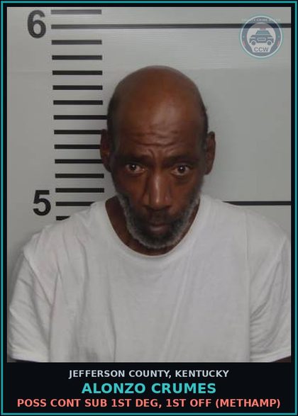 CCW arrest card for Alonzo Crumes in Jefferson County: CRIMINAL TRESPASSING-3RD DEGREE