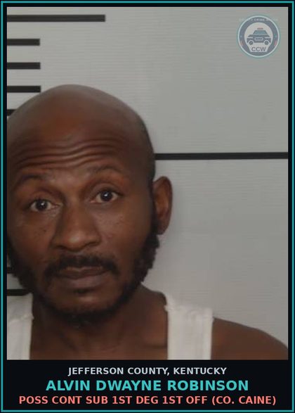 CCW arrest card for Alvin Dwayne Robinson in Jefferson County: ONE HEADLIGHT