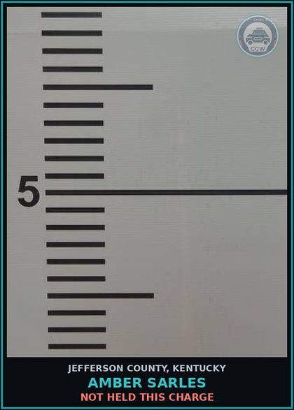 CCW arrest card for Amber Sarles in Jefferson County: NOT HELD THIS CHARGE