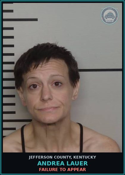 CCW arrest card for Andrea Lauer in Jefferson County: FAILURE TO APPEAR