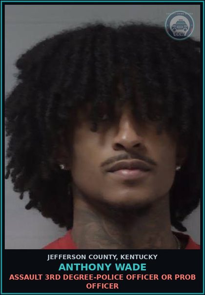 CCW arrest card for Anthony Wade in Jefferson County: POSS CONT SUB, 2ND DEGREE - HALLUCINOGEN
