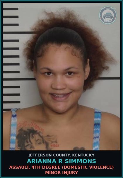 CCW arrest card for Arianna R Simmons in Jefferson County: STRANGULATION 1ST DEGREE (DOMESTIC VIOLENCE RELATED)