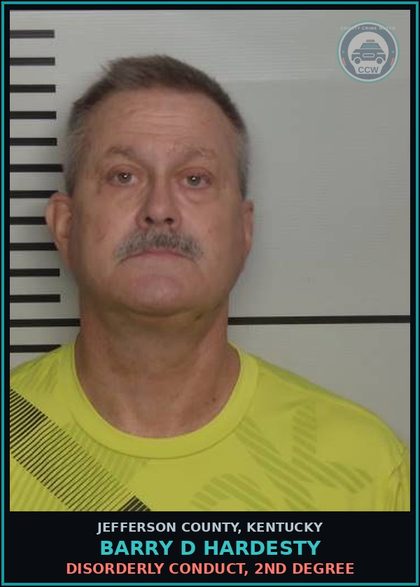 CCW arrest card for Barry D Hardesty in Jefferson County: CRIMINAL MISCHIEF, 1ST DEGREE