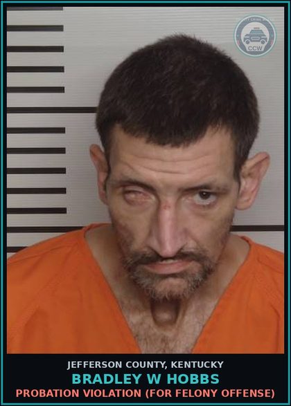 CCW arrest card for Bradley W Hobbs in Jefferson County: PROBATION VIOLATION (FOR FELONY OFFENSE)