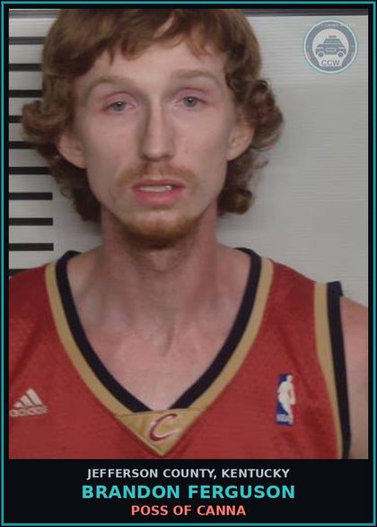 CCW arrest card for Brandon Ferguson in Jefferson County: RECKLESS DRIVING