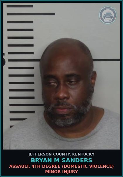 CCW arrest card for Bryan M Sanders in Jefferson County: ASSAULT, 4TH DEGREE (DOMESTIC VIOLENCE) MINOR INJURY