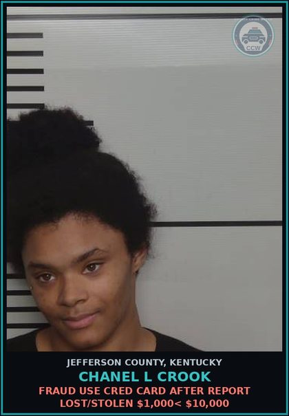 CCW arrest card for Chanel L Crook in Jefferson County: CRIMINAL POSS OF FORGED INSTR 2ND DEGREE(IDENTIFY