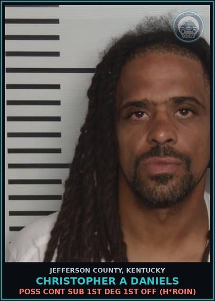 CCW arrest card for Christopher A Daniels in Jefferson County: RECEIVING STOLEN PROPERTY $1,000 < $10,000