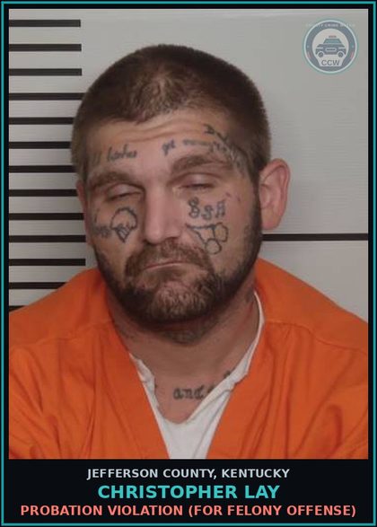CCW arrest card for Christopher Lay in Jefferson County: ESCAPE 2ND DEGREE-(IDENTIFY FACILITY)