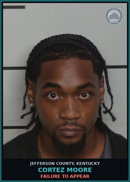 CCW arrest card for Cortez Moore in Jefferson County: FAILURE TO APPEAR