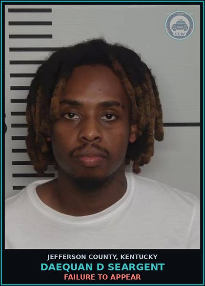 CCW arrest card for Daequan D Seargent in Jefferson County: FAILURE TO APPEAR