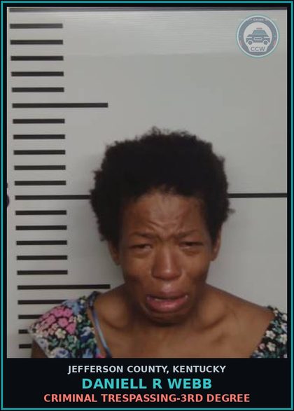 CCW arrest card for Daniell R Webb in Jefferson County: CRIMINAL TRESPASSING-3RD DEGREE