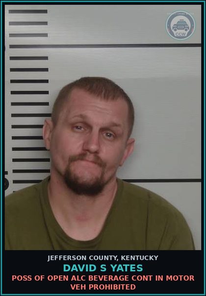 CCW arrest card for David S Yates in Jefferson County: CRIMINAL MISCHIEF, 1ST DEGREE