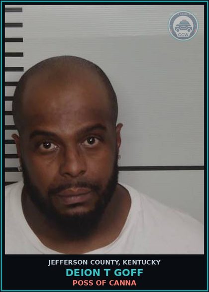CCW arrest card for Deion T Goff in Jefferson County: POSS OF Canna