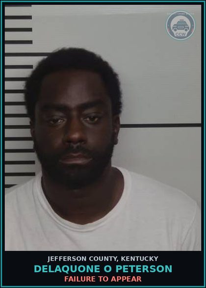 CCW arrest card for Delaquone O Peterson in Jefferson County: FAILURE TO APPEAR