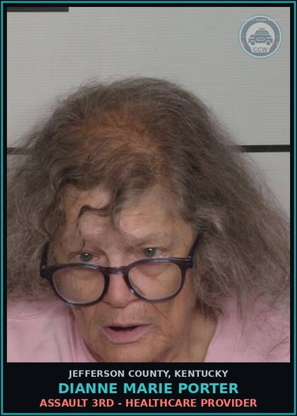 CCW arrest card for Dianne Marie Porter in Jefferson County: ASSAULT 3RD - HEALTHCARE PROVIDER