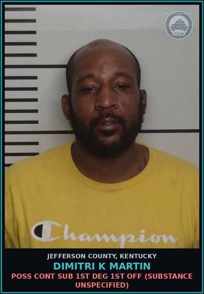 CCW arrest card for Dimitri K Martin in Jefferson County: NO OPERATORS-MOPED LICENSE