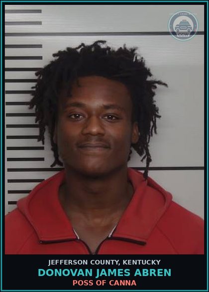CCW arrest card for Donovan James Abren in Jefferson County: POSS OF Canna