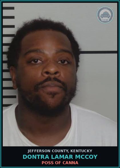 CCW arrest card for Dontra Lamar Mccoy in Jefferson County: DISREGARDING STOP SIGN