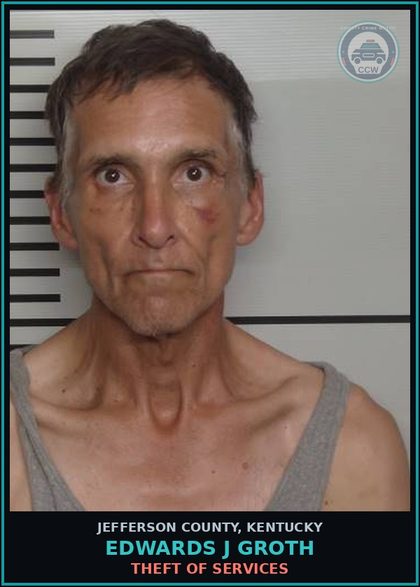 CCW arrest card for Edwards J Groth in Jefferson County: CRIMINAL TRESPASSING-3RD DEGREE