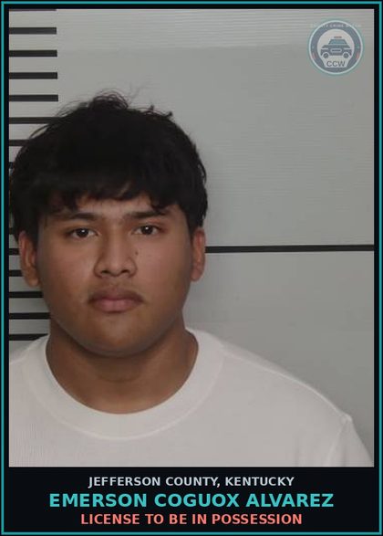 CCW arrest card for Emerson Coguox Alvarez in Jefferson County: FAILURE TO APPEAR