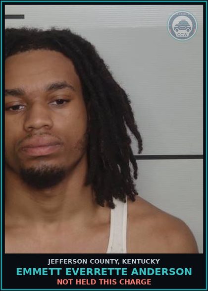 CCW arrest card for Emmett Everrette Anderson in Jefferson County: NOT HELD THIS CHARGE