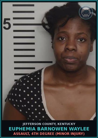 CCW arrest card for Euphemia Barnowen Waylee in Jefferson County: ASSAULT, 4TH DEGREE (MINOR INJURY)