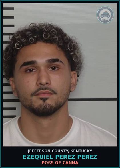 CCW arrest card for Ezequiel Perez Perez in Jefferson County: POSS OF Canna