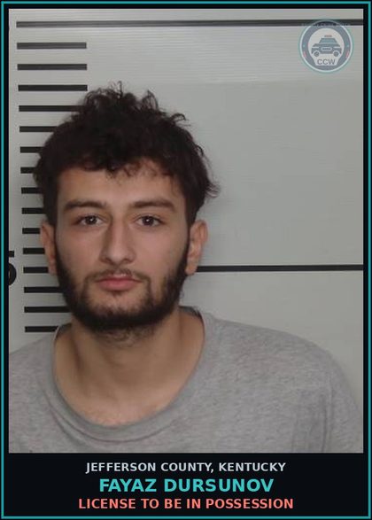 CCW arrest card for Fayaz Dursunov in Jefferson County: SPEEDING 22 MPH OVER LIMIT